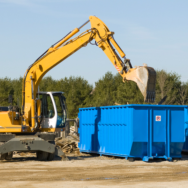 what size residential dumpster rentals are available in Ladiesburg MD